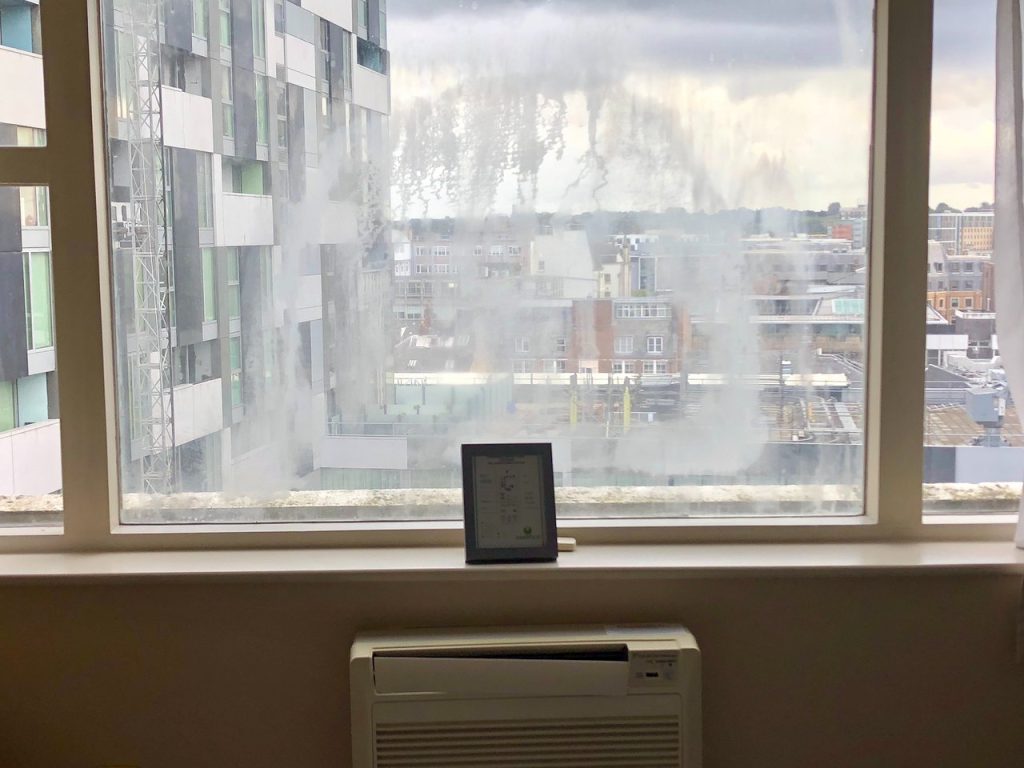 broken hotel window in Dagenham