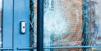 Smashed window in Dagenham